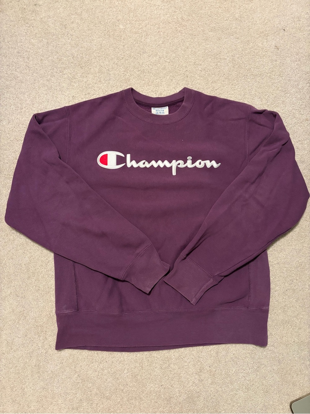 Champion Men's Crewneck Sweatshirt - Plum Purple